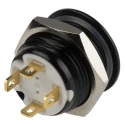 KNITTER-SWITCH MAV Series Illuminated Push Button Switch Momentary Panel Mount SPST White LED IP67 36V dc MAV16CBRE-1-JR-12V