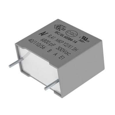 KEMET R41 Film Capacitor Y2, ±20 %, 22 nF, 1 kV dc, 300 V ac, Through Hole R413I222040M1M