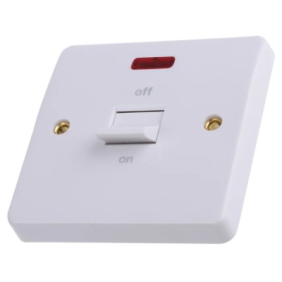 MK Electric 32A 1 Gang Switched Control Switch Urea Formaldehyde Surface Flush Mount White Semi Gloss K5105 WHI
