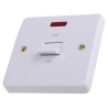 MK Electric 32A 1 Gang Switched Control Switch Urea Formaldehyde Surface Flush Mount White Semi Gloss K5105 WHI