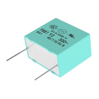 KEMET R47 Film Capacitor X2, ±10 % Tolerance, 100 nF Capacitance, 1 kV DC, 440 V AC, Through Hole Mount R474I31005001K