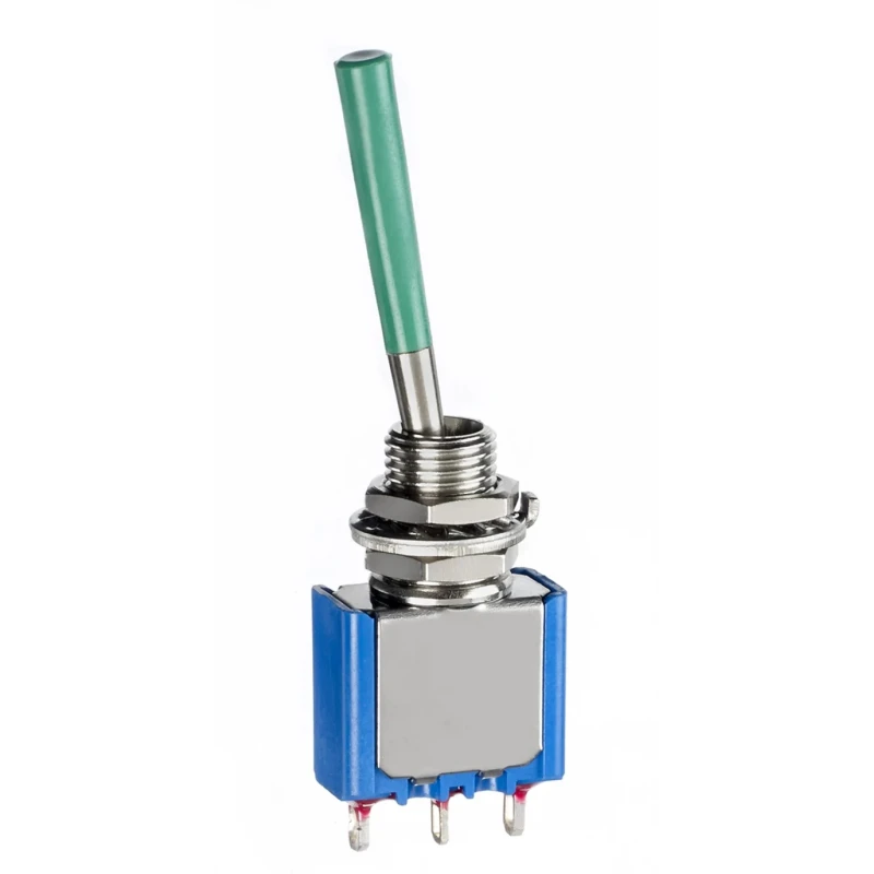 APEM Toggle Switch Panel Mount On-On Operation Brass Actuator 6.3mm 5632AB-21+U643