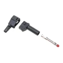 Staubli Black Male Banana Plug 4 mm Connector Solder Termination 500V 32A Nickel Plating 22.2370-21 22.1042