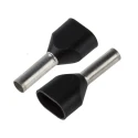 JST TWE Insulated Crimp Bootlace Ferrule Black 16 AWG Wire Size 8 mm Pin Length 2.3 mm Pin Diameter TWE1.5-8