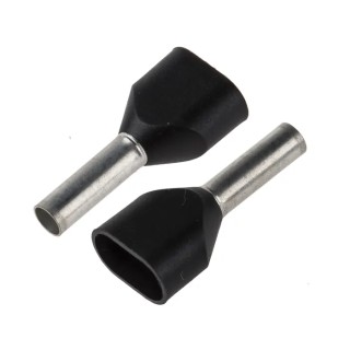 JST TWE Insulated Crimp Bootlace Ferrule Black 16 AWG Wire Size 8 mm Pin Length 2.3 mm Pin Diameter TWE1.5-8