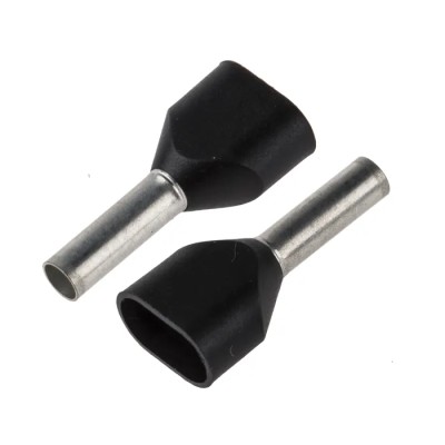 JST TWE Insulated Crimp Bootlace Ferrule Black 16 AWG Wire Size 8 mm Pin Length 2.3 mm Pin Diameter TWE1.5-8