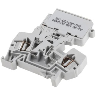WAGO 281 Series Fuse Terminal Block Grey, 4mm², 1-Level Fused, Cage Clamp 281-622/281-542