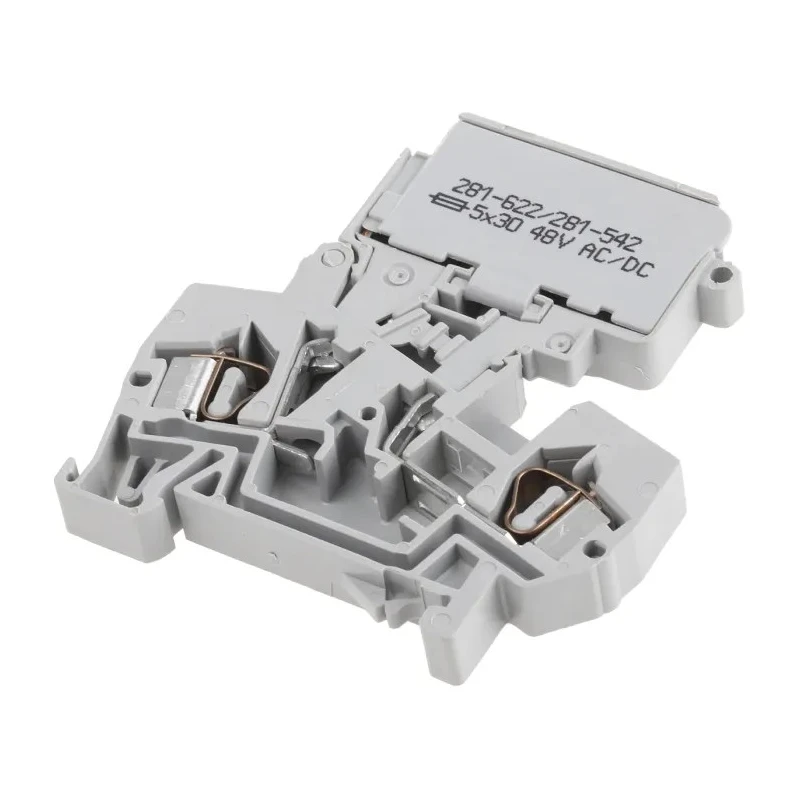 WAGO 281 Series Fuse Terminal Block Grey, 4mm², 1-Level Fused, Cage Clamp 281-622/281-542