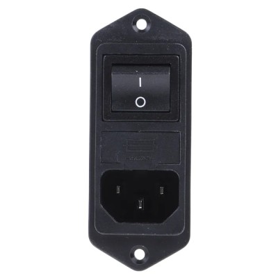 Schaffner IEC Filter Panel Mount 250V AC 6A Male 2 Pole 2 Fuse Faston FN282-6-06