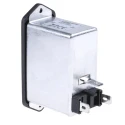 Schaffner IEC Filter Panel Mount 250V AC 6A Male 2 Pole 2 Fuse Faston FN282-6-06