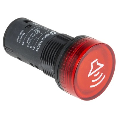 Schneider Electric Harmony XB5 Series Red Beacon-Buzzer Combination 120V AC/DC 90dB IP69, IP67, IP66 XB5KS2G4