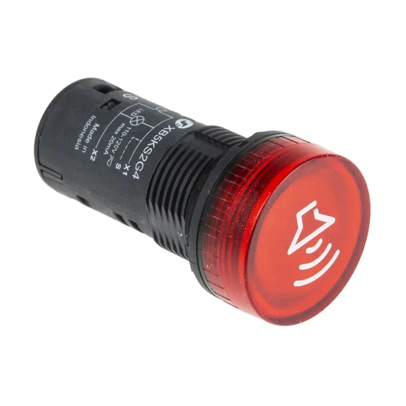 Schneider Electric Harmony XB5 Series Red Beacon-Buzzer Combination 120V AC/DC 90dB IP69, IP67, IP66 XB5KS2G4