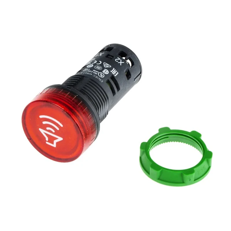 Schneider Electric Harmony XB5 Series Red Beacon-Buzzer Combination 120V AC/DC 90dB IP69, IP67, IP66 XB5KS2G4
