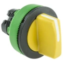 Schneider Electric Harmony XB5 Series 2 Position Selector Switch Head 30 mm Cutout Yellow Handle IP69K IP67 IP66 ZB5FD405