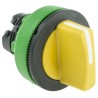 Schneider Electric Harmony XB5 Series 2 Position Selector Switch Head 30 mm Cutout Yellow Handle IP69K IP67 IP66 ZB5FD405