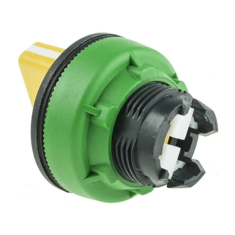 Schneider Electric Harmony XB5 Series 2 Position Selector Switch Head 30 mm Cutout Yellow Handle IP69K IP67 IP66 ZB5FD405