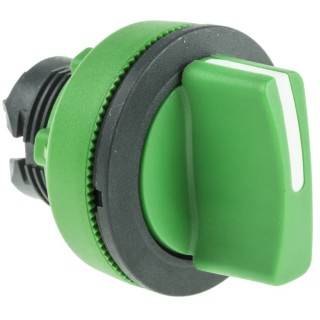 Schneider Electric Harmony XB5 Series 3 Position Selector Switch Head 30 mm Cutout, Green Handle, IP69K IP66 IP67 ZB5FD503