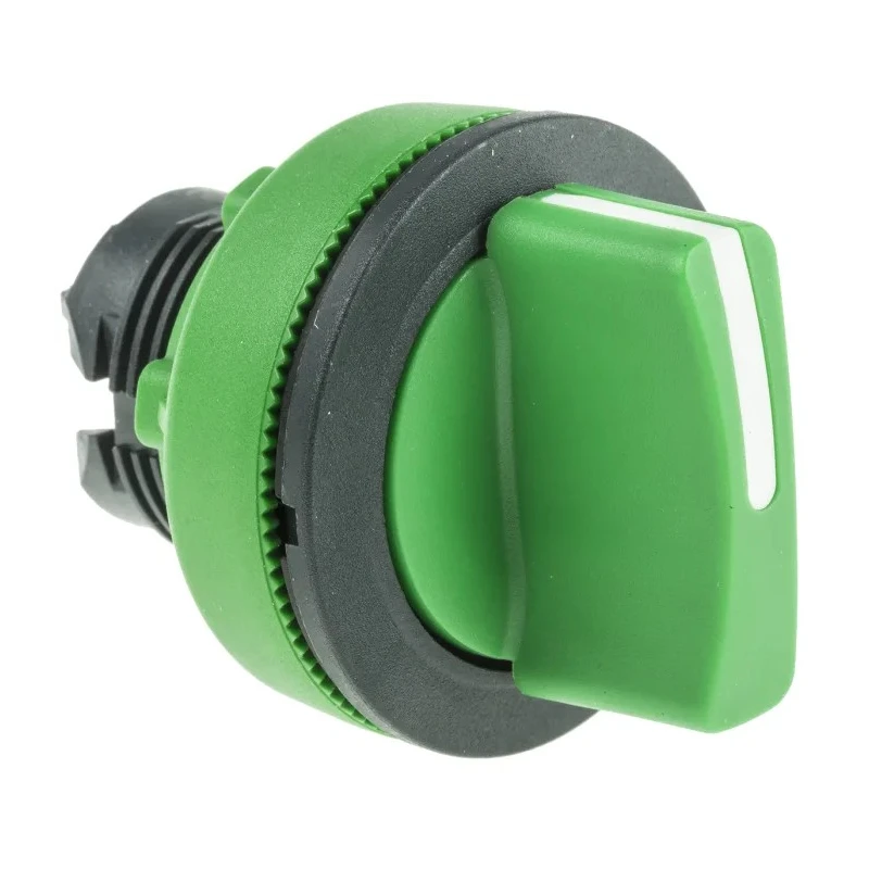 Schneider Electric Harmony XB5 Series 3 Position Selector Switch Head 30 mm Cutout, Green Handle, IP69K IP66 IP67 ZB5FD503