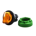 Schneider Electric Harmony XB5 Series 3 Position Illuminated Selector Switch Head, 30 mm Cutout, Orange Handle ZB5FK1353