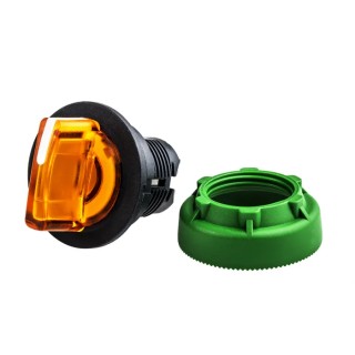Schneider Electric Harmony XB5 Series 3 Position Illuminated Selector Switch Head, 30 mm Cutout, Orange Handle ZB5FK1353