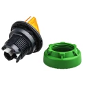 Schneider Electric Harmony XB5 Series 3 Position Illuminated Selector Switch Head, 30 mm Cutout, Orange Handle ZB5FK1353