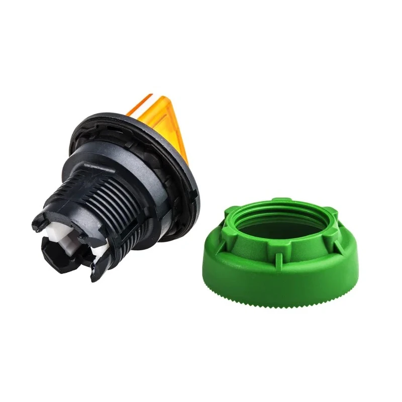Schneider Electric Harmony XB5 Series 3 Position Illuminated Selector Switch Head, 30 mm Cutout, Orange Handle ZB5FK1353