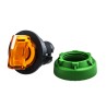 Schneider Electric Harmony XB5 Series 2 Position Illuminated Selector Switch Head, 30 mm Cutout, Orange Handle ZB5FK1453