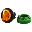Schneider Electric Harmony XB5 Series 3 Position Illuminated Selector Switch Head, 30 mm Cutout, Orange Handle ZB5FK1753
