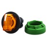 Schneider Electric Harmony XB5 Series 3 Position Illuminated Selector Switch Head, 30 mm Cutout, Orange Handle ZB5FK1753