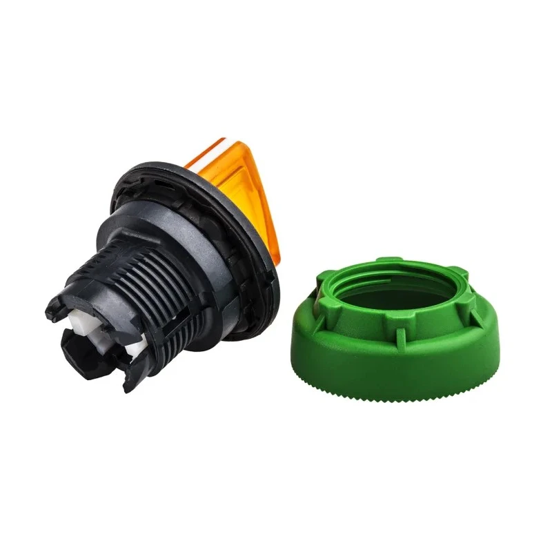 Schneider Electric Harmony XB5 Series 3 Position Illuminated Selector Switch Head, 30 mm Cutout, Orange Handle ZB5FK1753