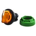 Schneider Electric Harmony XB5 Series 3 Position Illuminated Selector Switch Head, 30 mm Cutout, Orange Handle ZB5FK1553