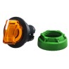 Schneider Electric Harmony XB5 Series 3 Position Illuminated Selector Switch Head, 30 mm Cutout, Orange Handle ZB5FK1553