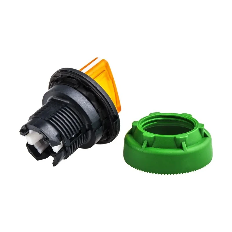 Schneider Electric Harmony XB5 Series 3 Position Illuminated Selector Switch Head, 30 mm Cutout, Orange Handle ZB5FK1553
