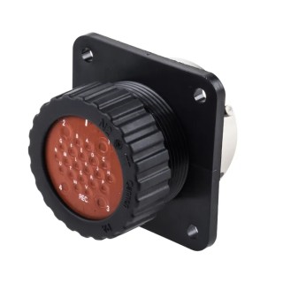 ITT Cannon Industrial Circular Connector 24 Contacts Panel Mount Socket Female IP67 Trident TN0S24-0420S1L / 192900-0030