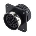 ITT Cannon Industrial Circular Connector 24 Contacts Panel Mount Socket Female IP67 Trident TN0S24-0420S1L / 192900-0030