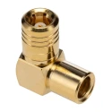 TE Connectivity SMB Series Coaxial Connector Cable Male SMB 50 Ω Right Angle Body Solder 1-1478008-0