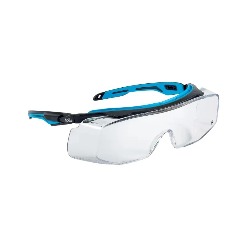 Bolle Safety TRYON OTG Ultra-Covering Safety Glasses with Anti-Scratch, Anti-Fog Coating, Clear Polycarbonate TRYOTGPSI