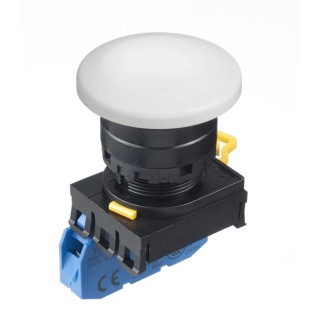 Idec Illuminated Push Button Switch Panel Mount 22mm Cutout White SPST IP65 YW1B-A4E10W