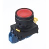Idec Illuminated Push Button Switch, Panel Mount, 22 mm Cutout, Red, SPST, IP65 YW1B-A1E10R