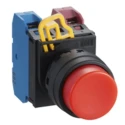 Idec Illuminated Push Button Switch SPST Blue Round Panel Mount 22mm Cutout IP65 YW1B-A2E10S