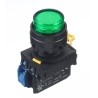 Idec Illuminated Push Button Switch Panel Mount 22 mm Cutout Green SPST IP65 YW1L-M2E10QM3G