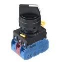 Idec Spring Return Selector Switch DPDT 3 Positions 22 mm Cutout Diameter YW1S-32E21