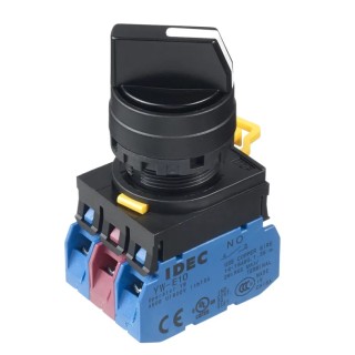 Idec Spring Return Selector Switch DPDT 3 Positions 22 mm Cutout Diameter YW1S-32E21