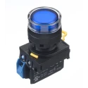 Idec Illuminated Push Button Switch Panel Mount 22mm Cutout Blue SPST IP65 YW1L-MF2E10Q4S