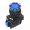 Idec Illuminated Push Button Switch Panel Mount 22mm Cutout Blue SPST IP65 YW1L-MF2E10Q4S