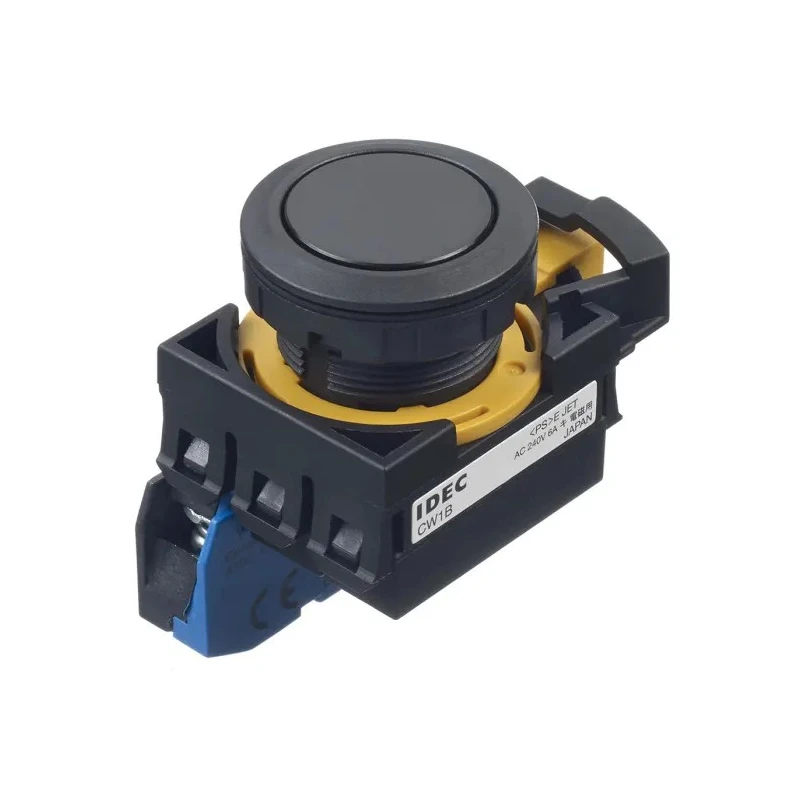Idec CW Series Illuminated Maintained Panel Push Button Switch, 22 mm Cutout, SPST, IP65 CW1B-A1E10B