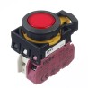 Idec Illuminated Push Button Switch, Momentary, Panel Mount, 22 mm Cutout, SPST, Red LED, IP65 CW1L-M1E01QM4R