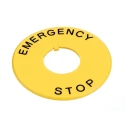 Idec Name Plate for Use with XW Series 40 mm Operator Emergency Stop Switches HWAV-27-Y