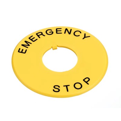 Idec Name Plate for Use with XW Series 40 mm Operator Emergency Stop Switches HWAV-27-Y