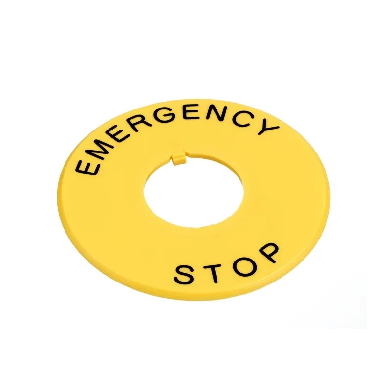 Idec Name Plate for Use with XW Series 40 mm Operator Emergency Stop Switches HWAV-27-Y